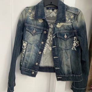 Gorgeous Driftwood embroidered denim jacket